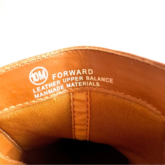 FORWARD Square Toe Leather Boots Cognac Brown Women’s Size 10 Classic Fall - Picture 9 of 14